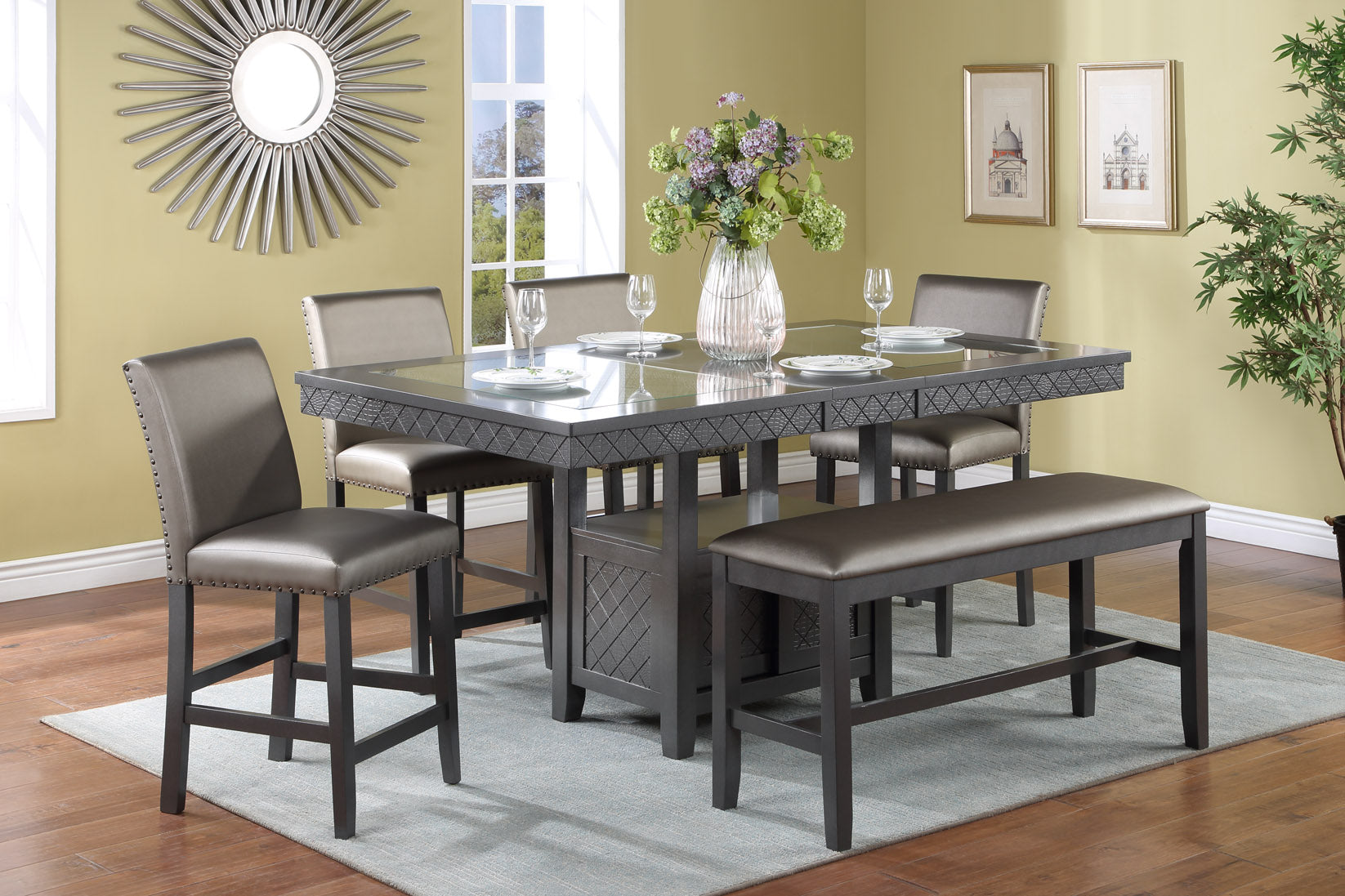 Bankston Gray Counter Height Table - MyWaynesHome #