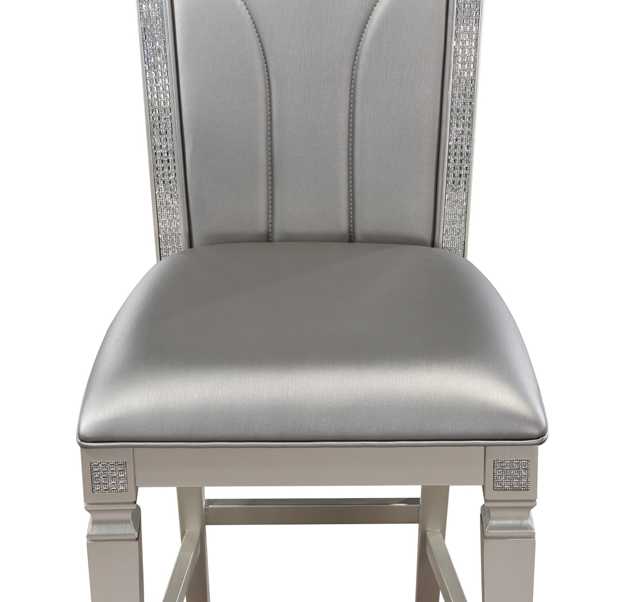 Klina Silver Champagne Counter Height Chair, Set of 2 - MyWaynesHome #