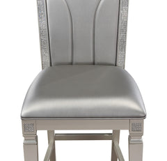 Klina Silver Champagne Counter Height Chair, Set of 2 - MyWaynesHome #