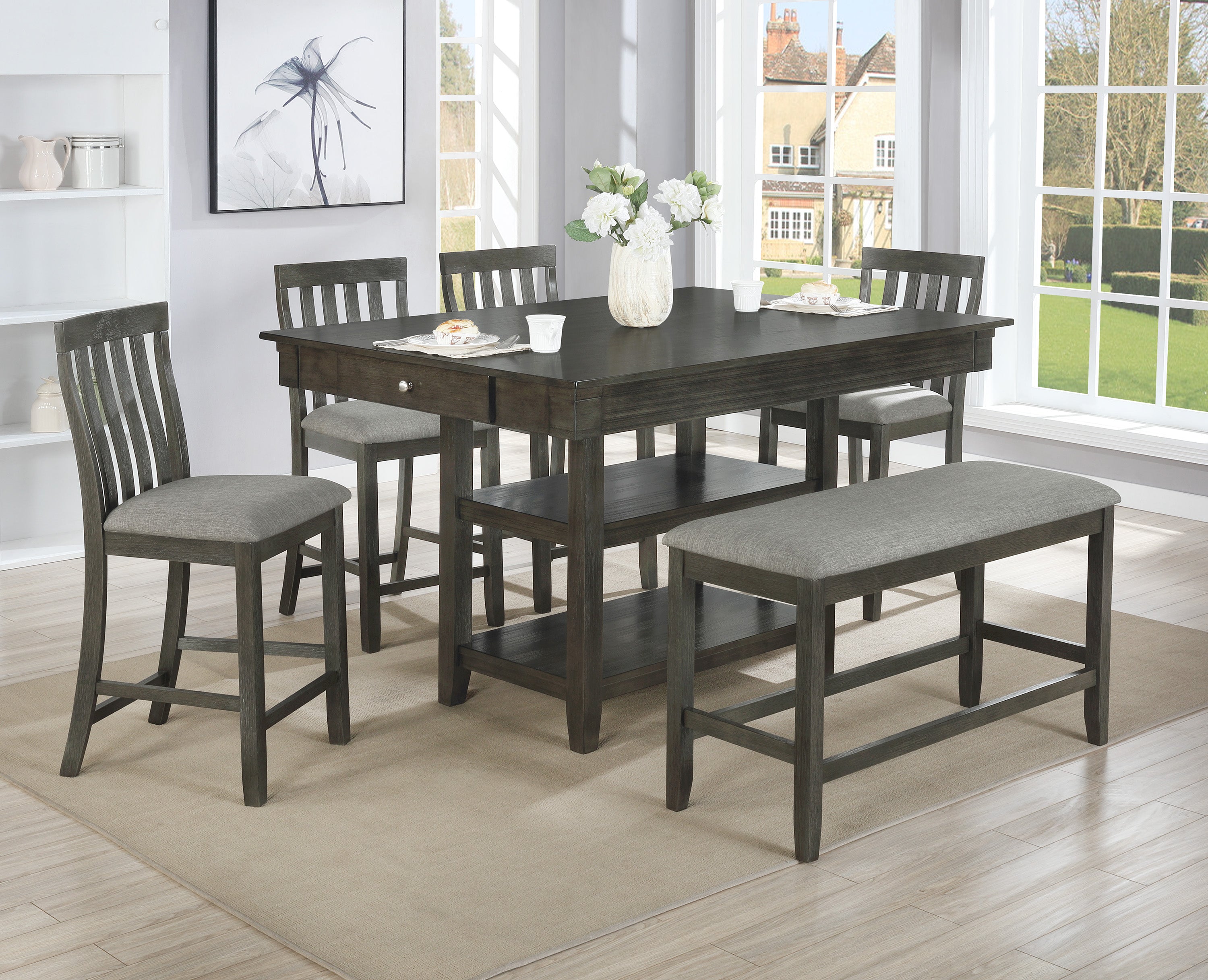 Nina Gray Counter Height Table - MyWaynesHome #