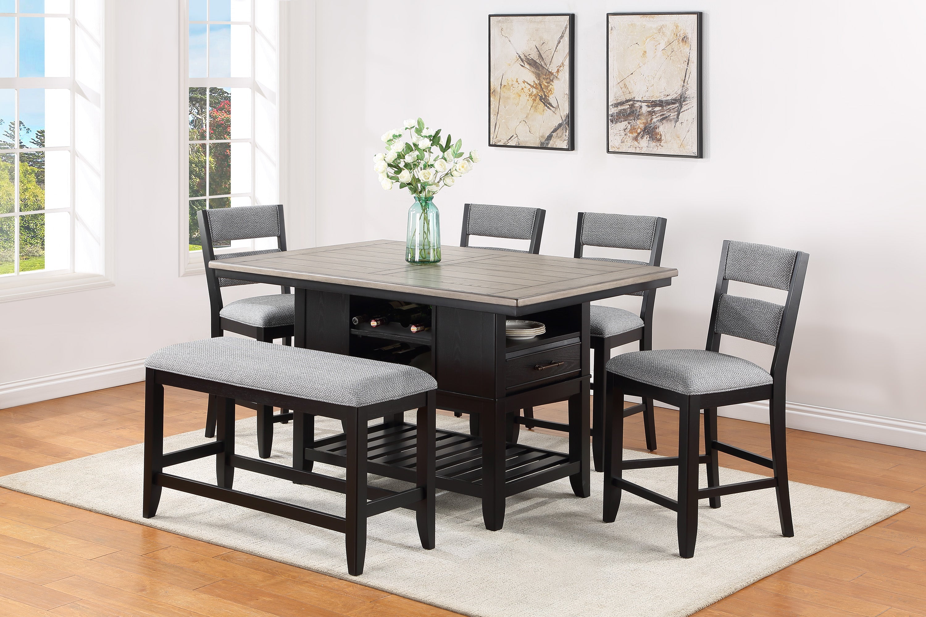 Frey Black/Gray Counter Height Table - MyWaynesHome #
