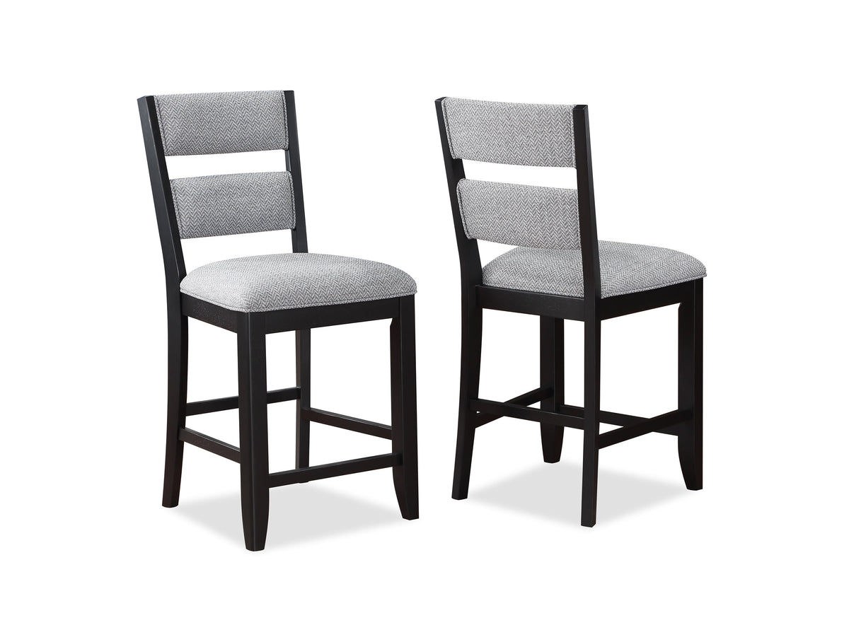 Frey Black/Gray Counter Height Chair, Set of 2 - MyWaynesHome #
