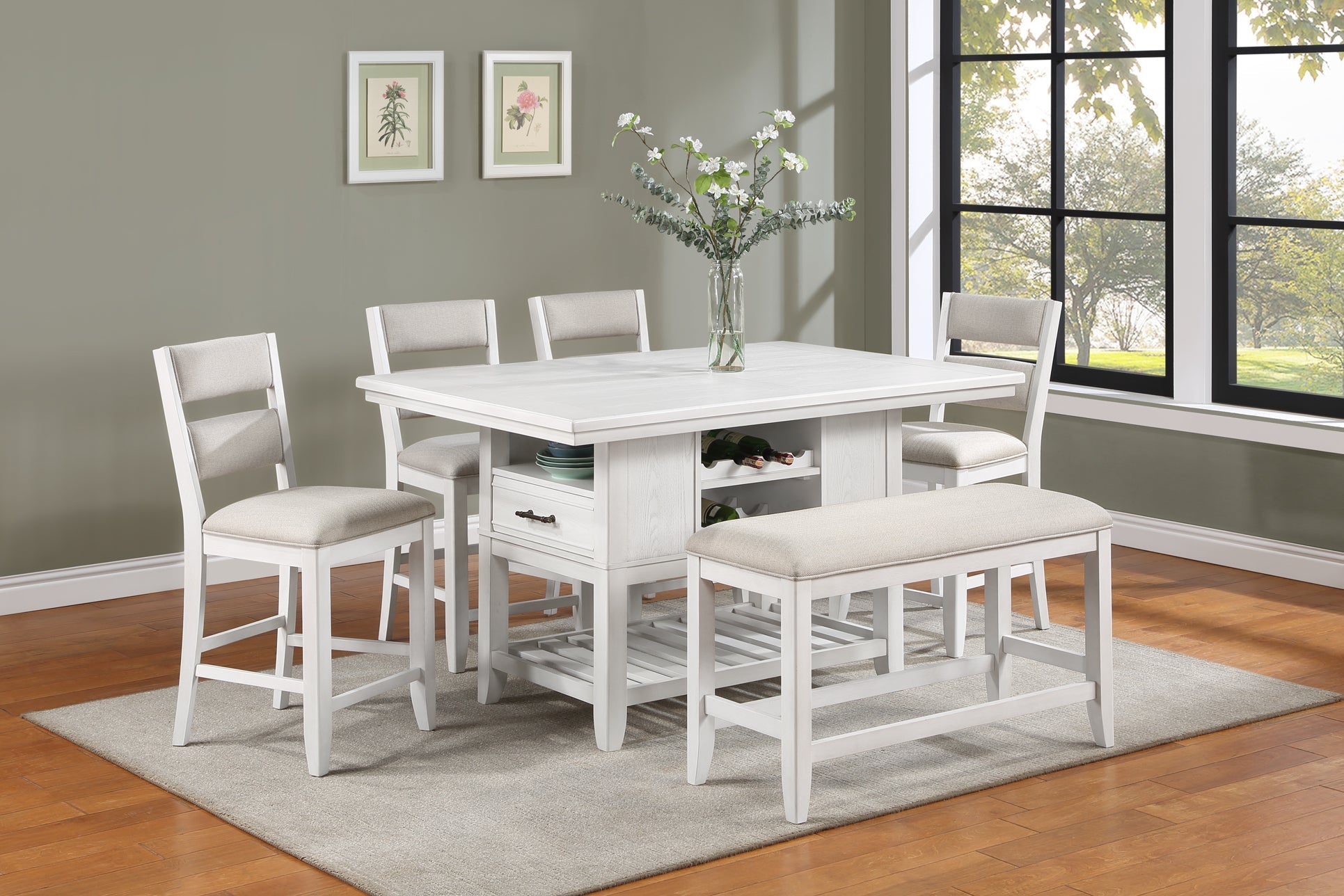 Wendy White Counter Height Table - MyWaynesHome #