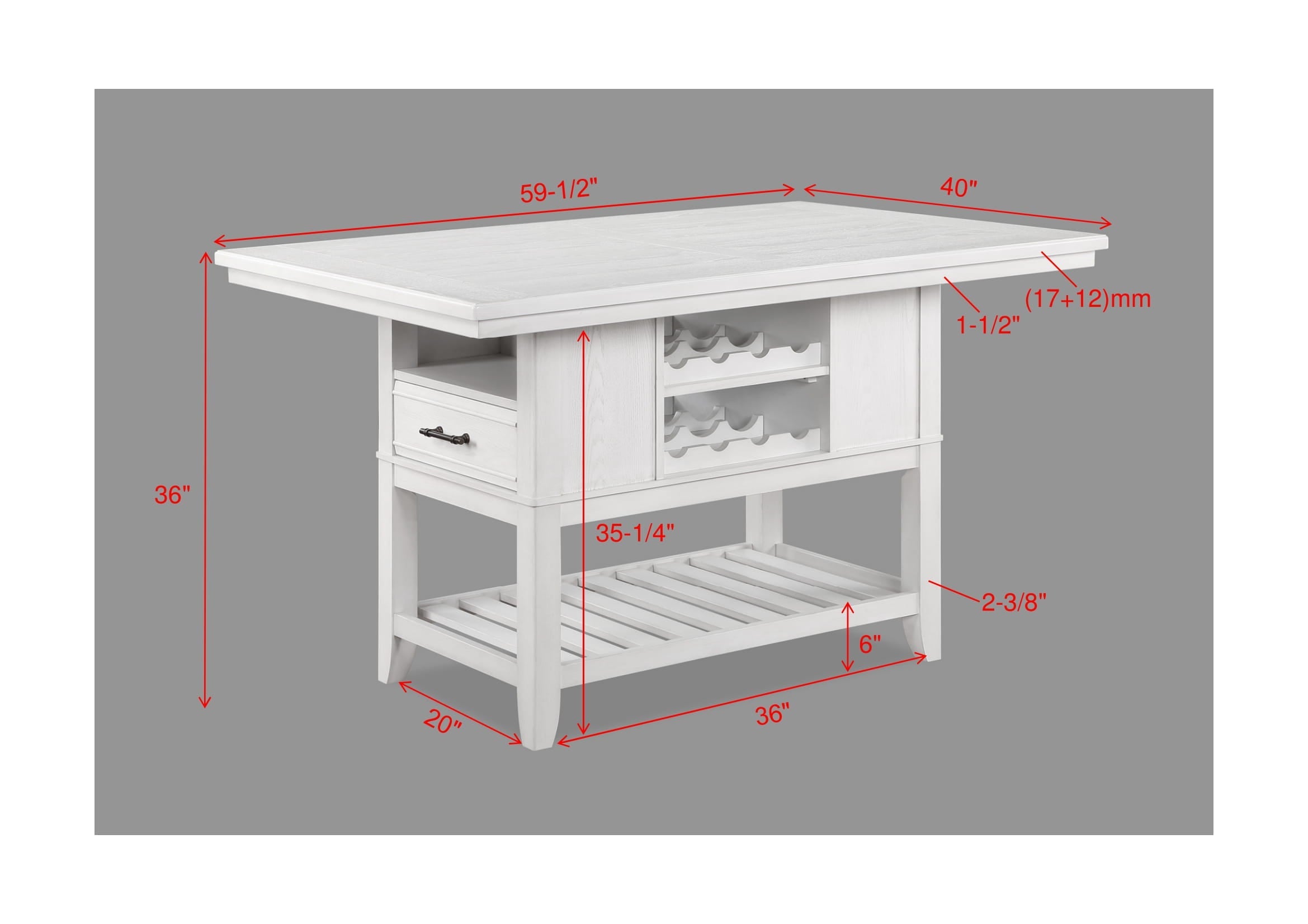 Wendy White Counter Height Table - MyWaynesHome #