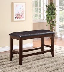 Fulton Espresso Counter Height Dining Bench - MyWaynesHome #