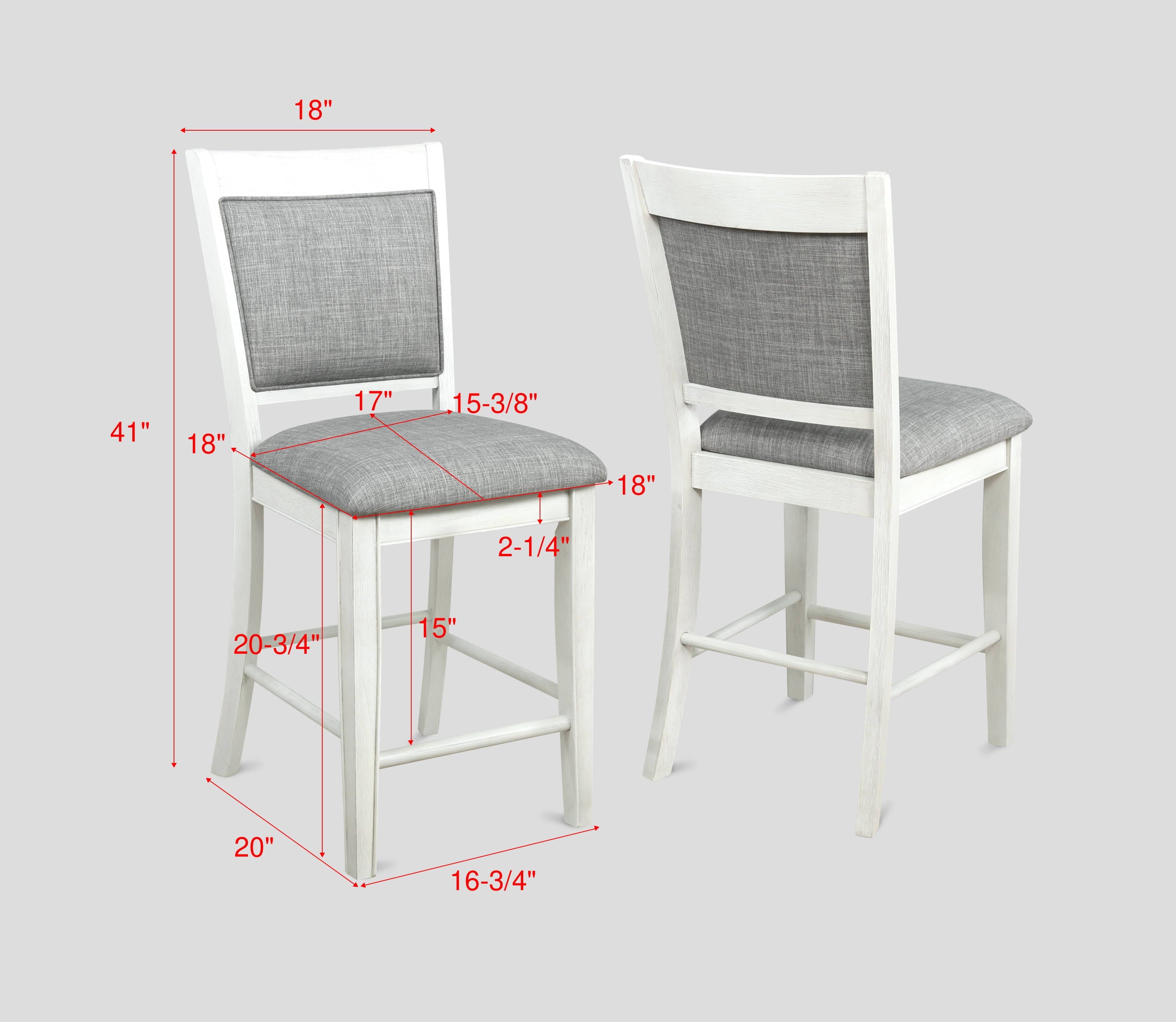 Fulton Chalk/White Counter Height Dining Set - MyWaynesHome #