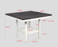 Fulton Chalk/White Counter Height Table - MyWaynesHome #