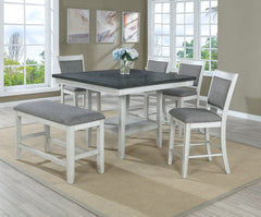 Fulton Chalk/White Counter Height Dining Set - MyWaynesHome #