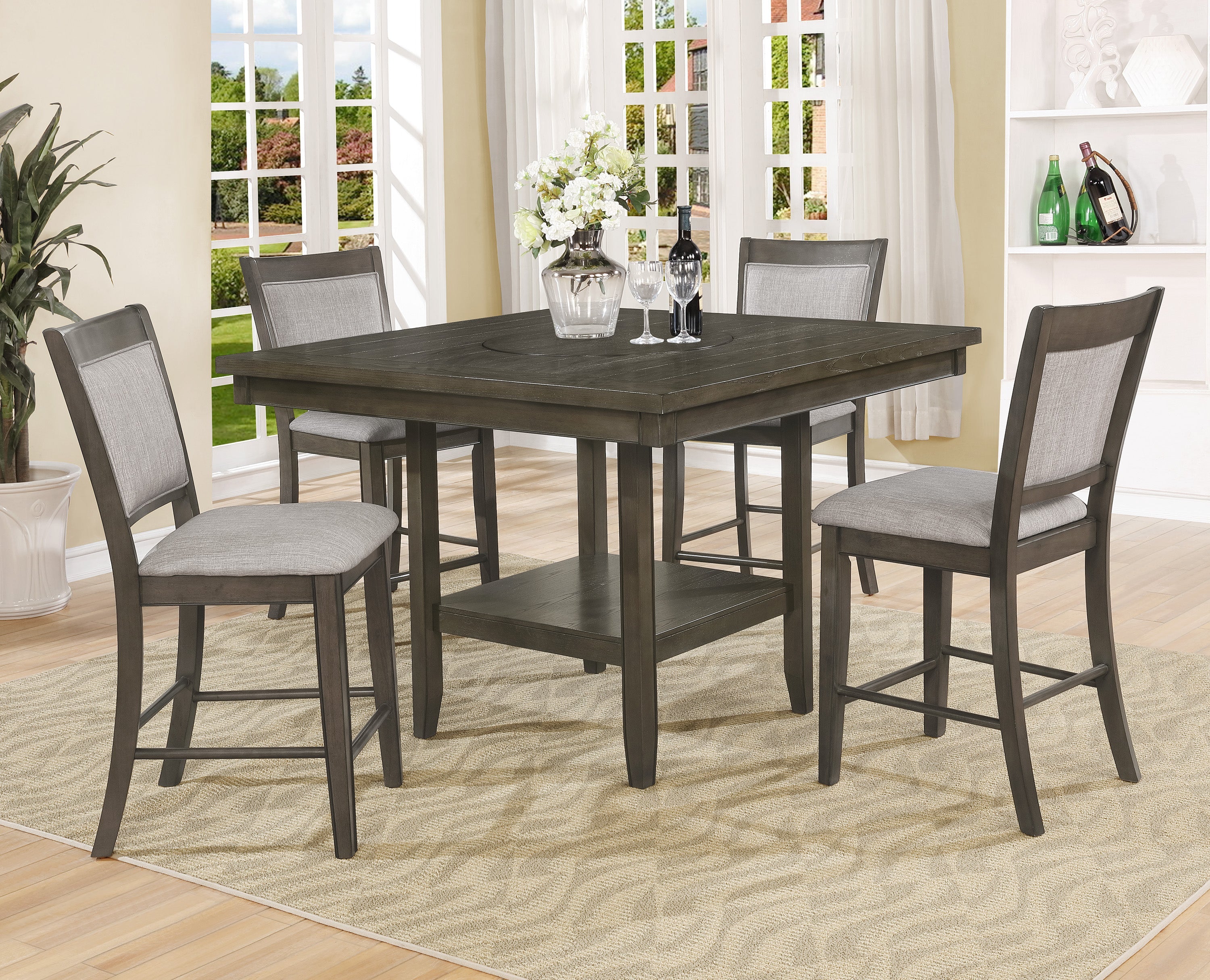 Fulton Gray Counter Height Dining Set - MyWaynesHome #