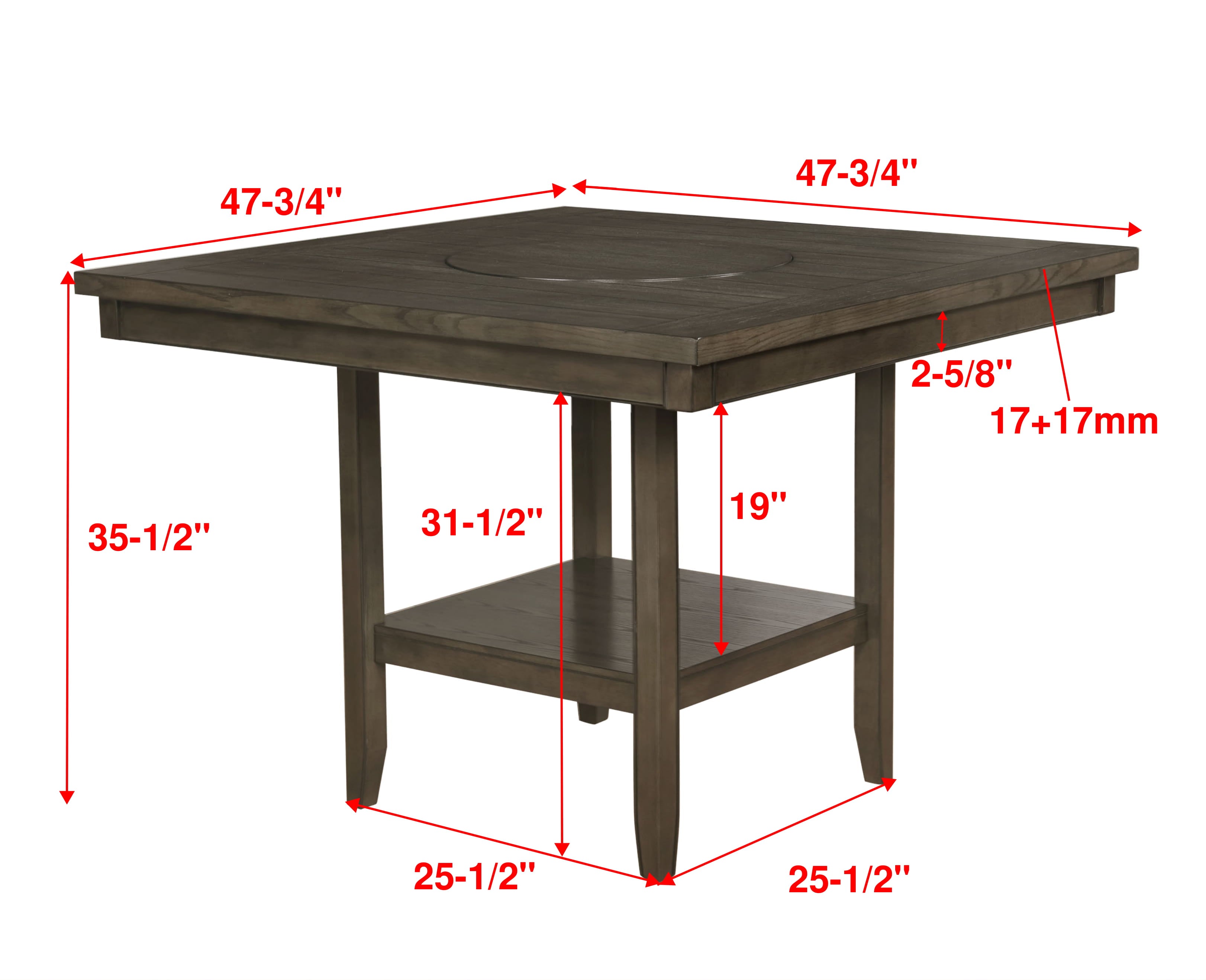 Fulton Gray Counter Height Table - MyWaynesHome #