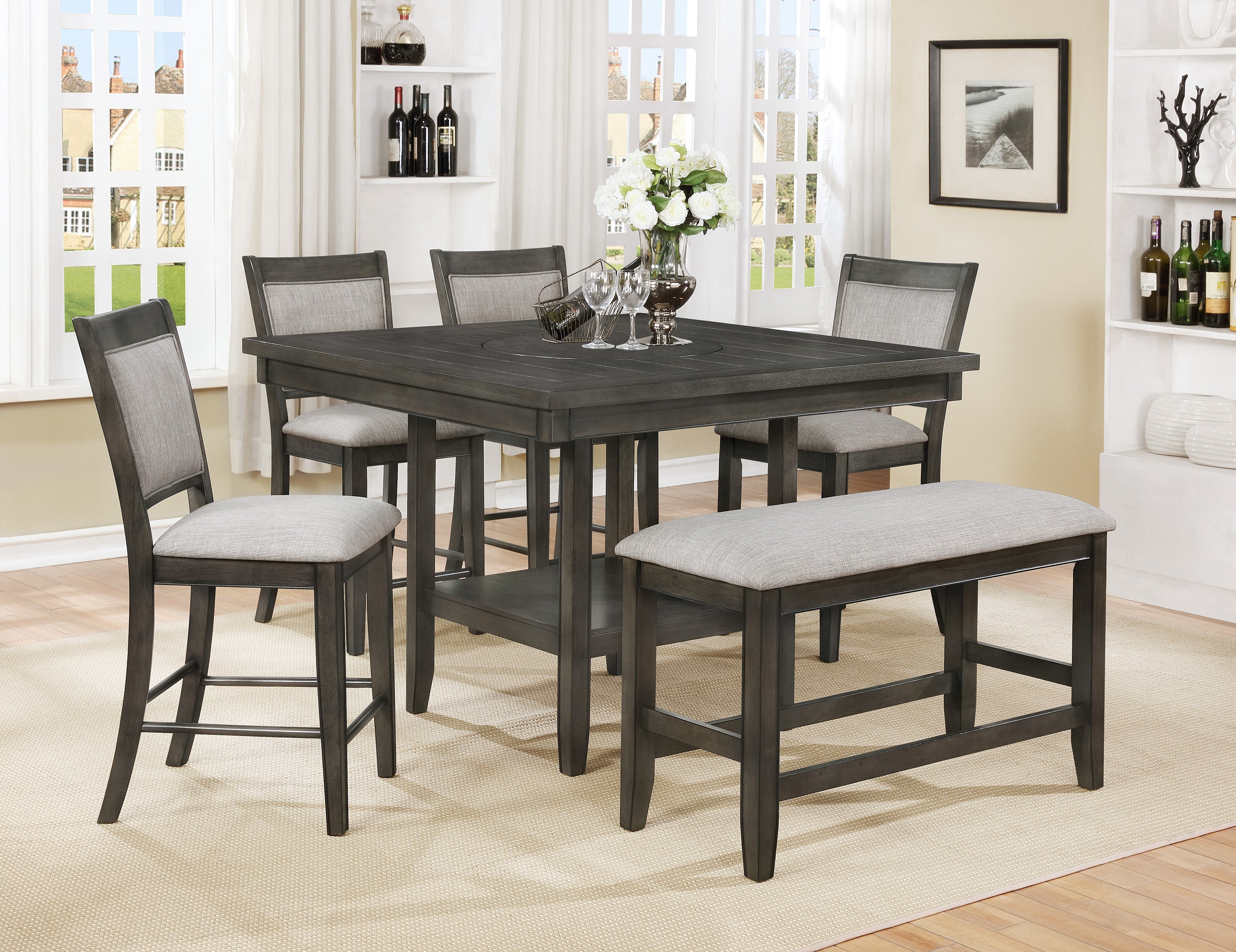 Fulton Gray Counter Height Chair, Set of 2 - MyWaynesHome #
