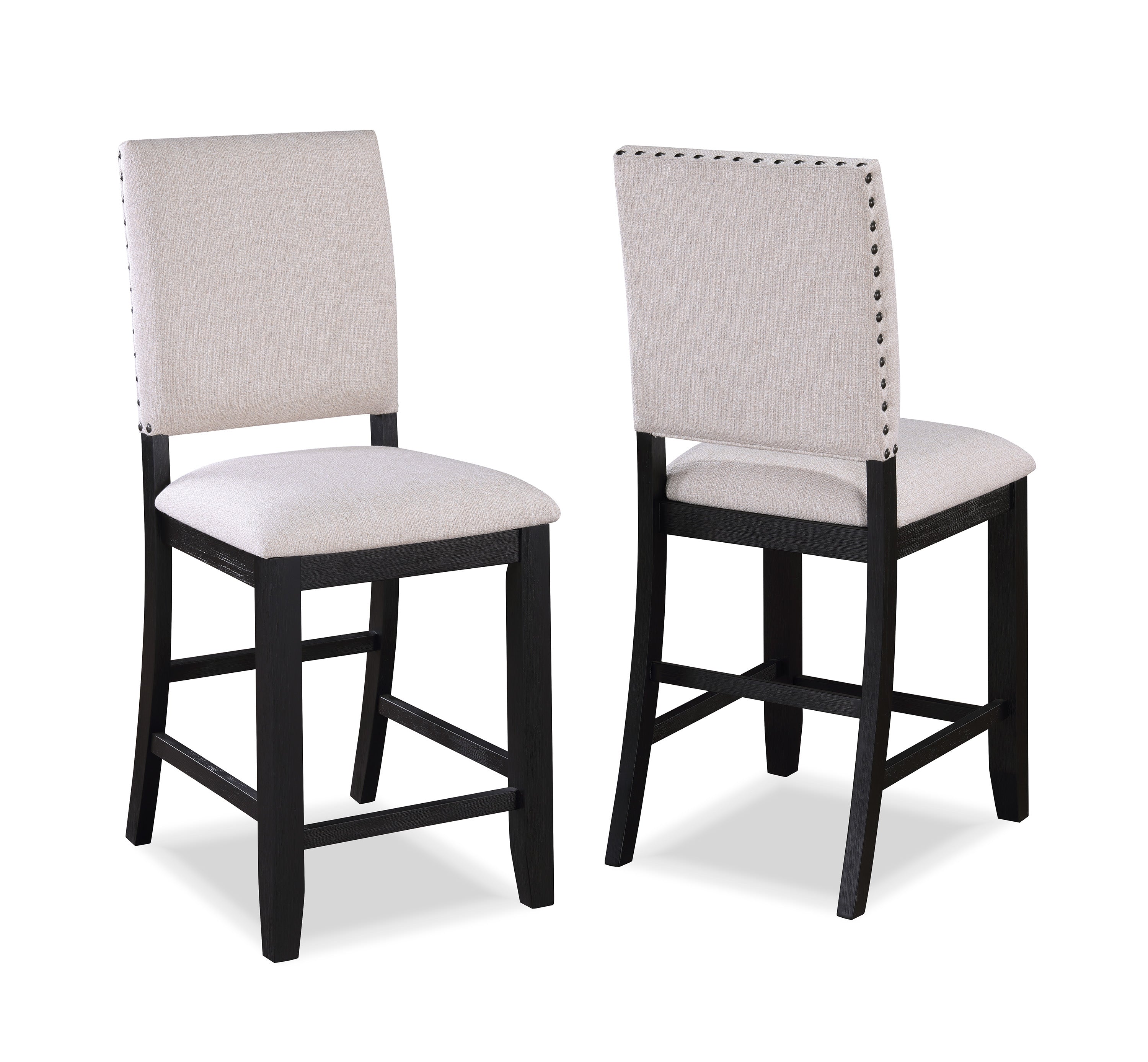Regent Charcoal Black Counter Height Chair, Set of 2 - MyWaynesHome #