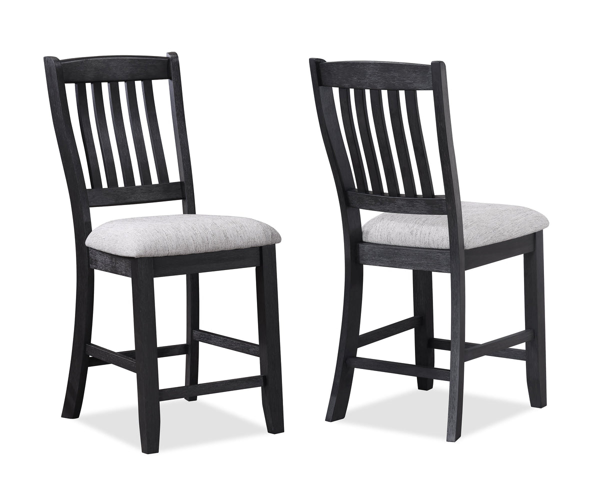 Buford Charcoal Black/Light Gray Counter Height Chair, Set of 2 - MyWaynesHome #
