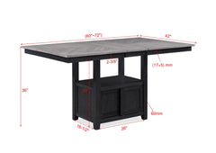 Buford Charcoal Black/Light Gray Counter Height Table - MyWaynesHome #