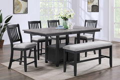 Buford Charcoal Black/Light Gray Counter Height Chair, Set of 2 - MyWaynesHome #
