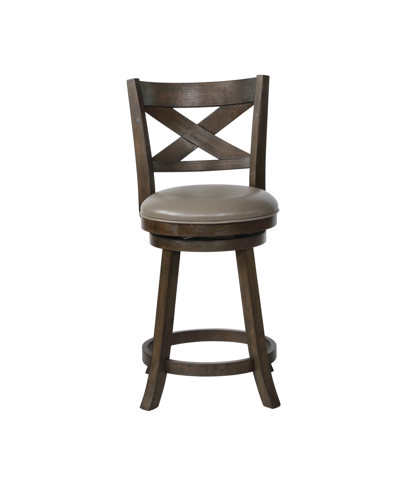Kipper 24" Gray Swivel Counter Chair, Set of 2 - MyWaynesHome #