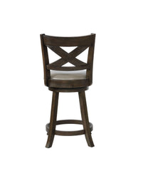 Kipper 24" Gray Swivel Counter Chair, Set of 2 - MyWaynesHome #