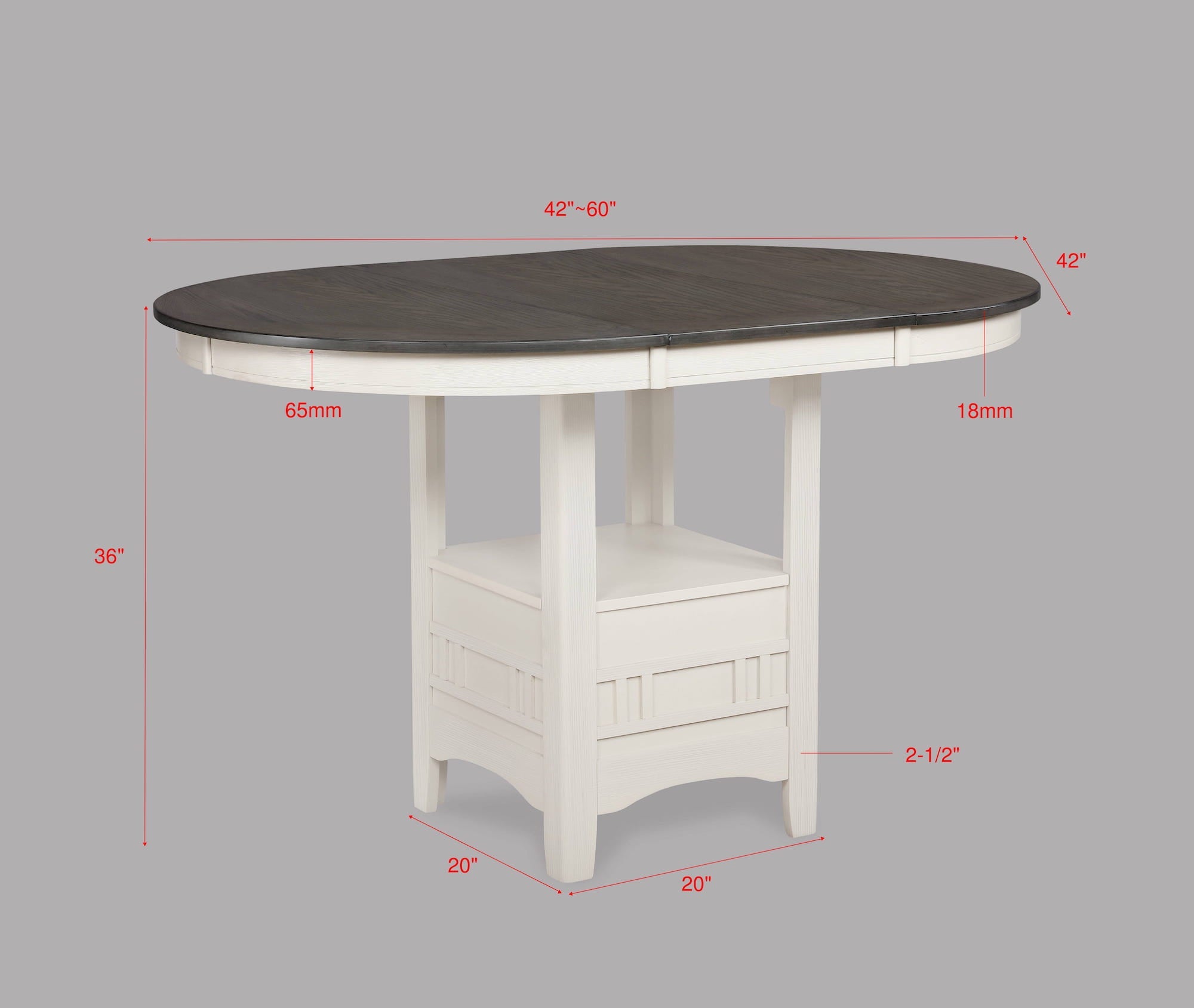 Hartwell Chalk Gray Counter Height Table - MyWaynesHome #