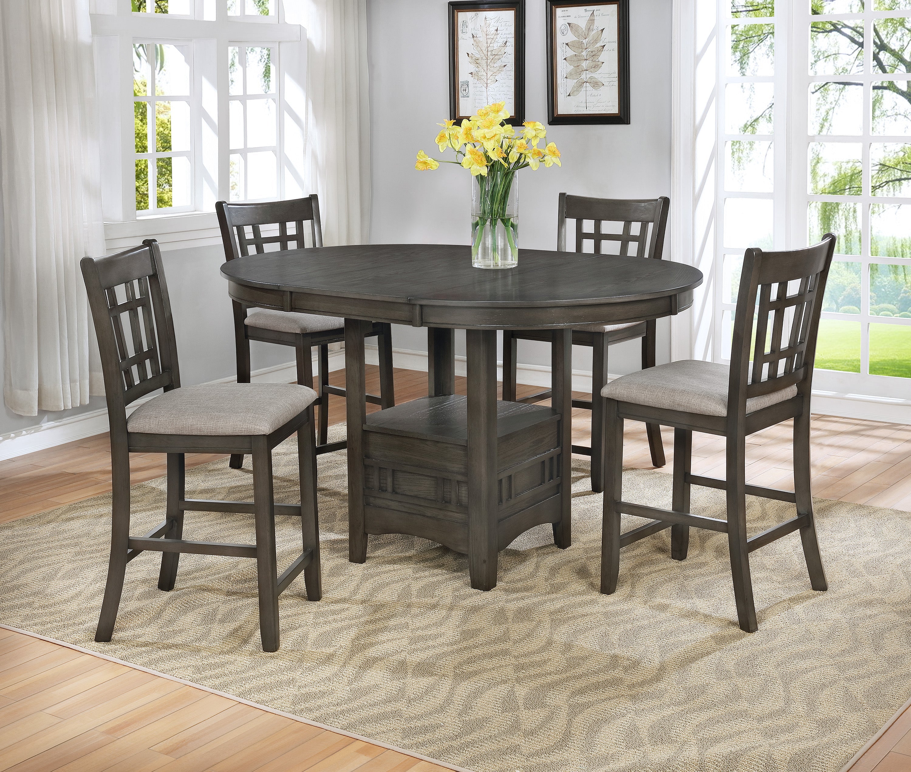Hartwell Gray Counter Height Chair, Set of 2 - MyWaynesHome #