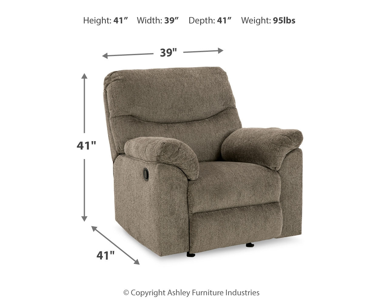 Alphons Reclining Sofa, Loveseat and Recliner