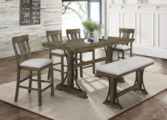Quincy Grayish Brown Counter Height Dining Set - MyWaynesHome #