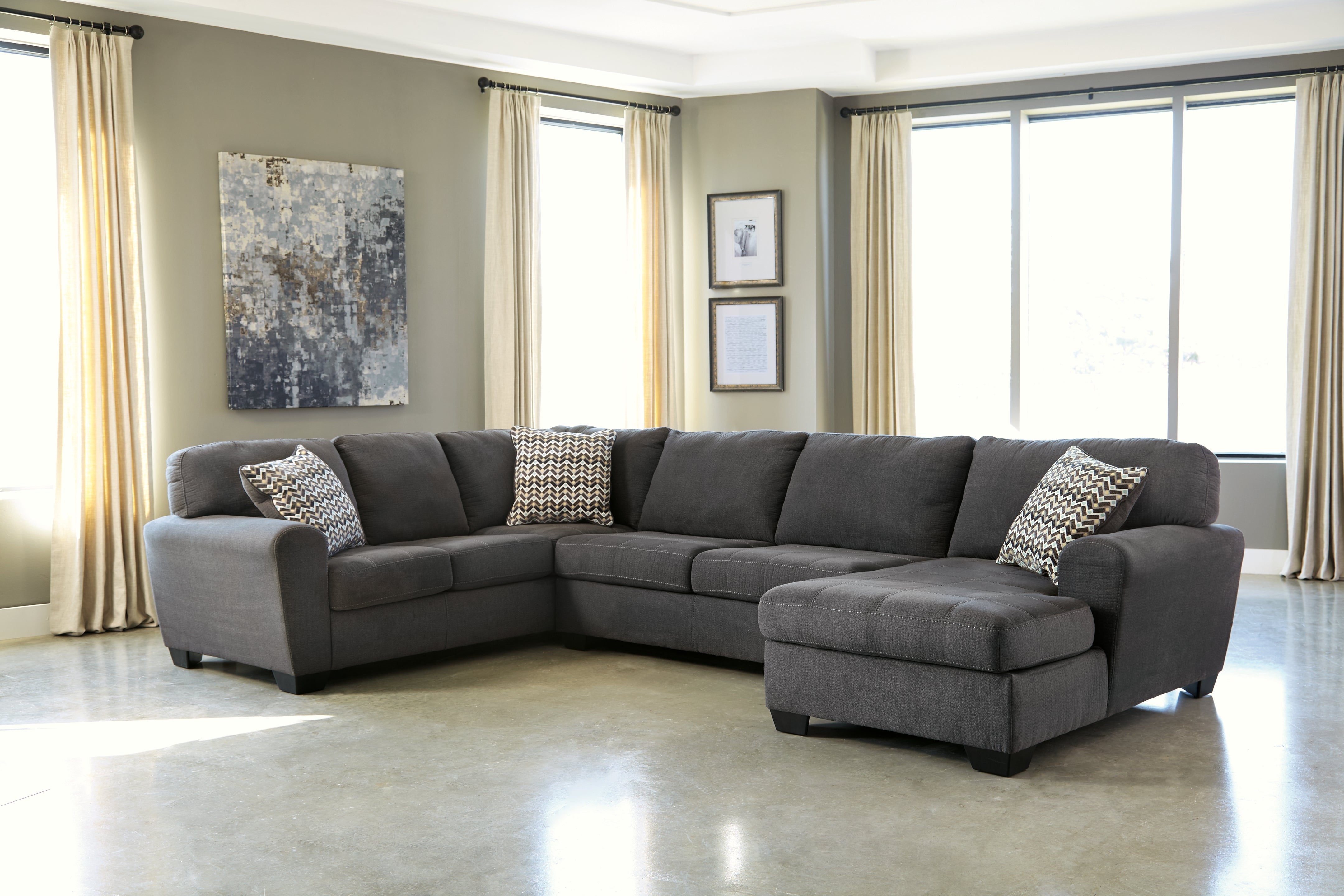 Ambee 3-Piece Sectional with Chaise and Ottoman