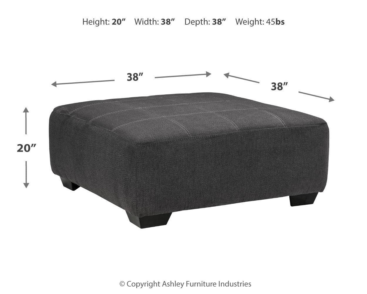 Ambee 3-Piece Sectional with Chaise and Ottoman