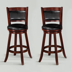 Cecil 29" Cherry Swivel Barstool, Set of 2 - MyWaynesHome #