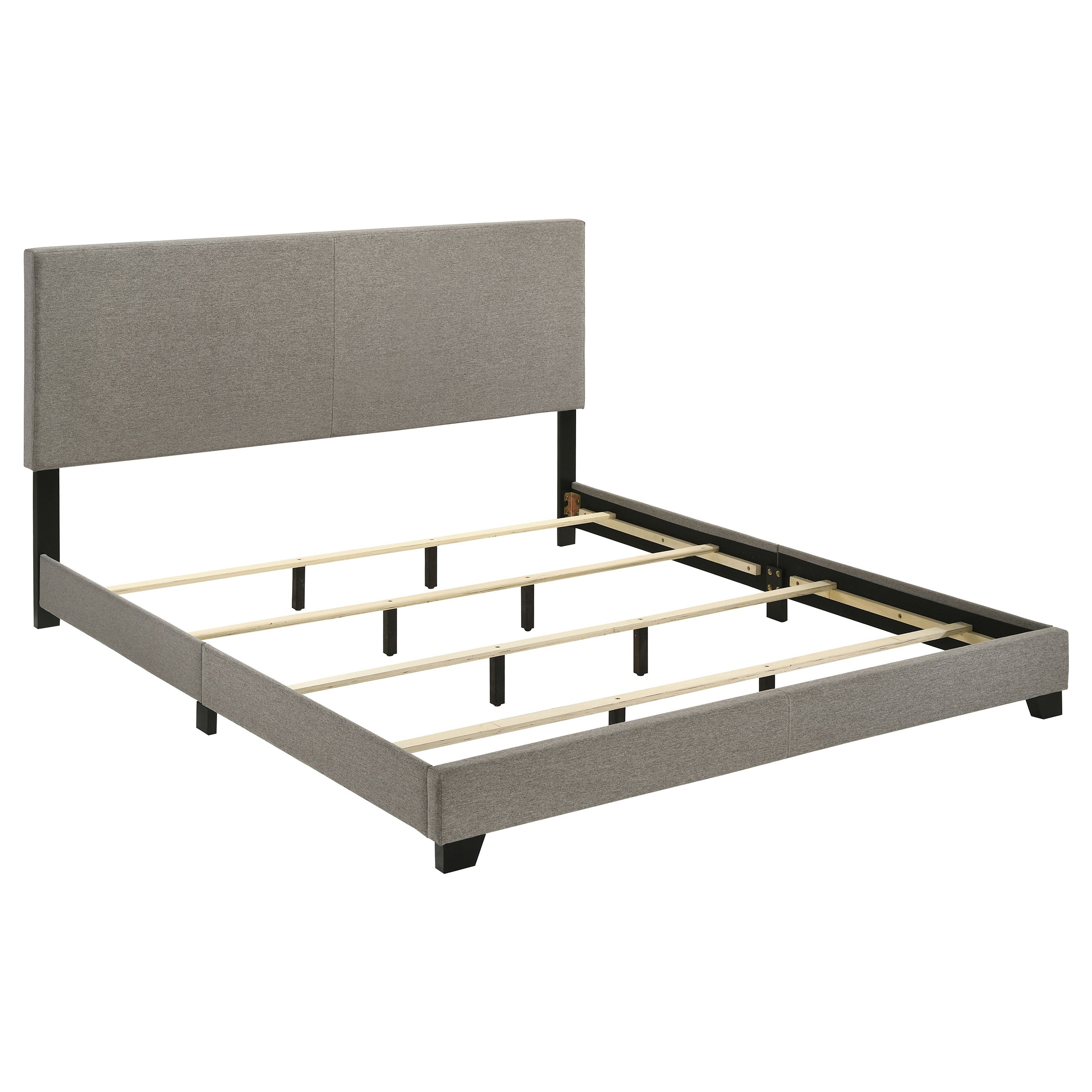 Dorian Fabric Upholstered California King Panel Bed Taupe