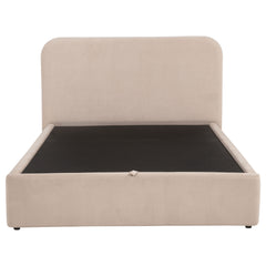 Anders Upholstered Queen Storage Lift Platform Bed Beige