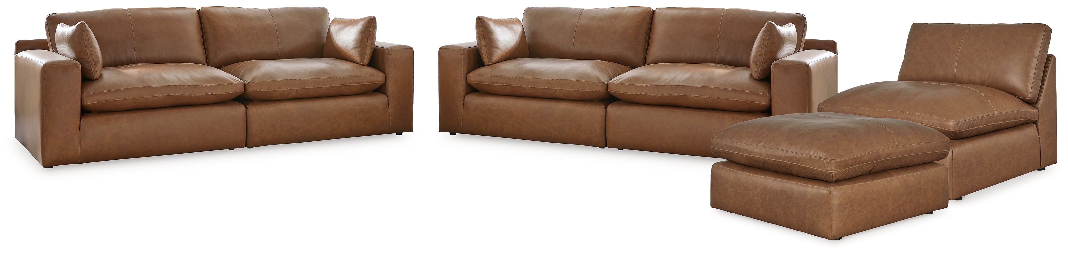 Emilia 3-Piece Sectional Sofa, 2-Piece Sectional Loveseat and Ottoman