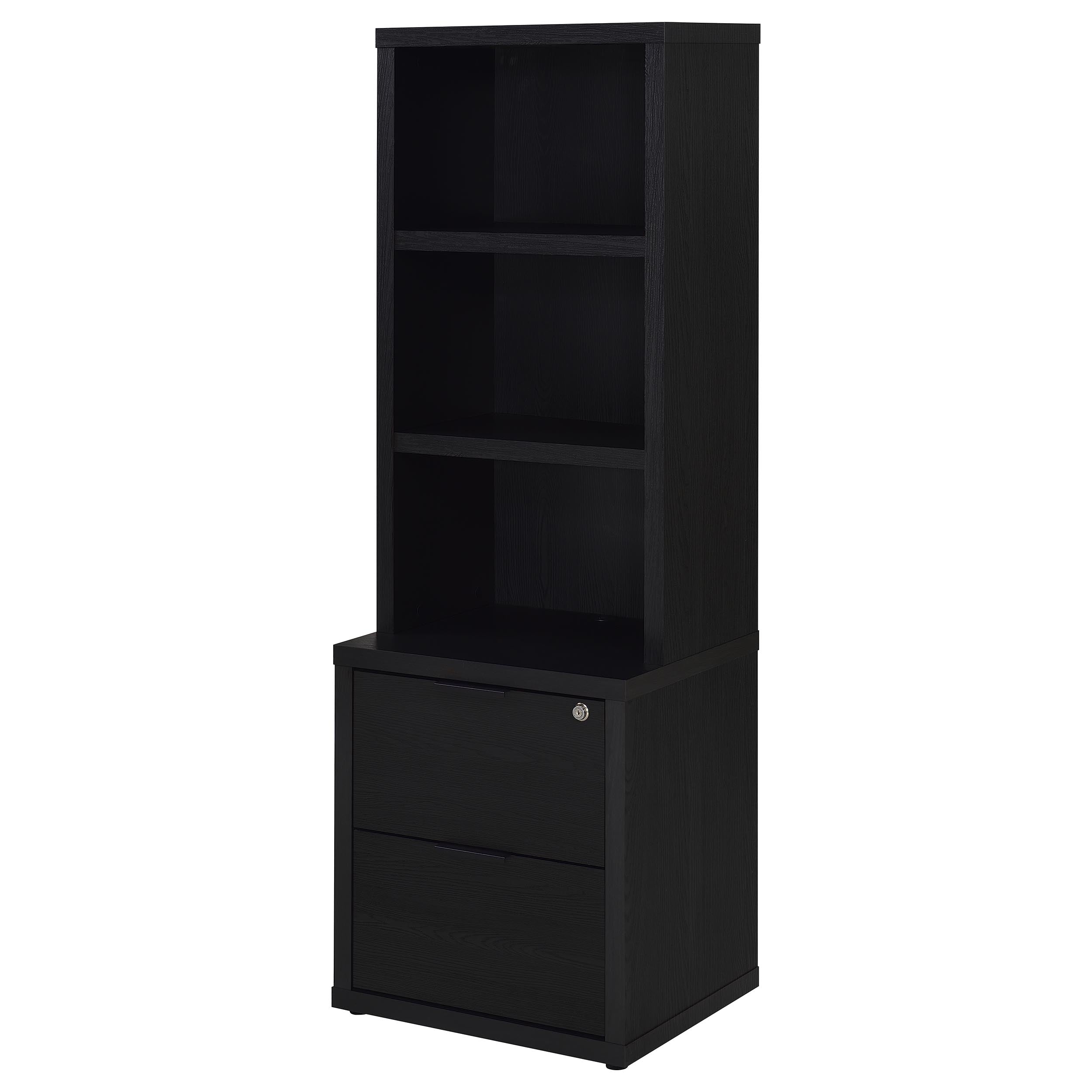 Westpark 3-piece Full Bedroom Set Bookcase Headboard Black