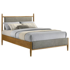 Mason 46-inch Full Panel Platform Bed Grey And Light Brown