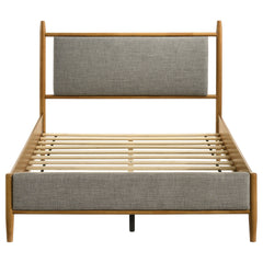 Mason 46-inch Full Panel Platform Bed Grey And Light Brown