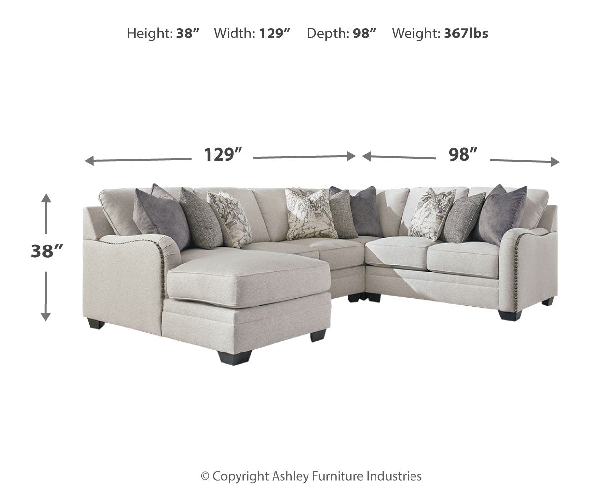 Dellara 4-Piece Sectional with Chaise - MyWaynesHome #