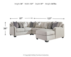 Dellara 4-Piece Sectional with Chaise - MyWaynesHome #