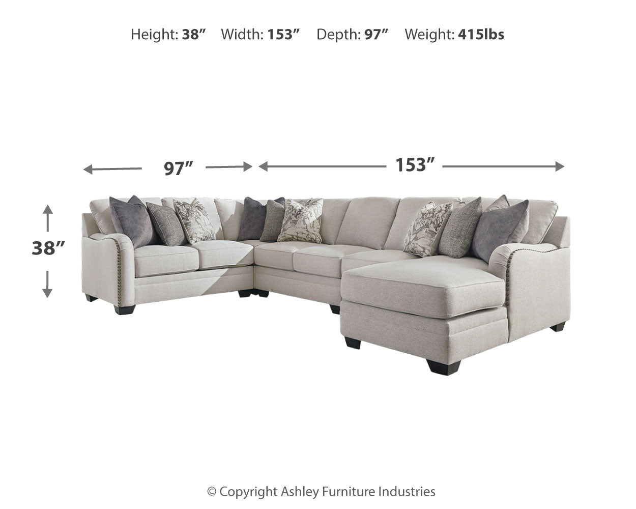 Dellara 5-Piece Sectional with Chaise - MyWaynesHome #