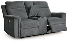 Barnsana Power Reclining Loveseat with Console - MyWaynesHome #