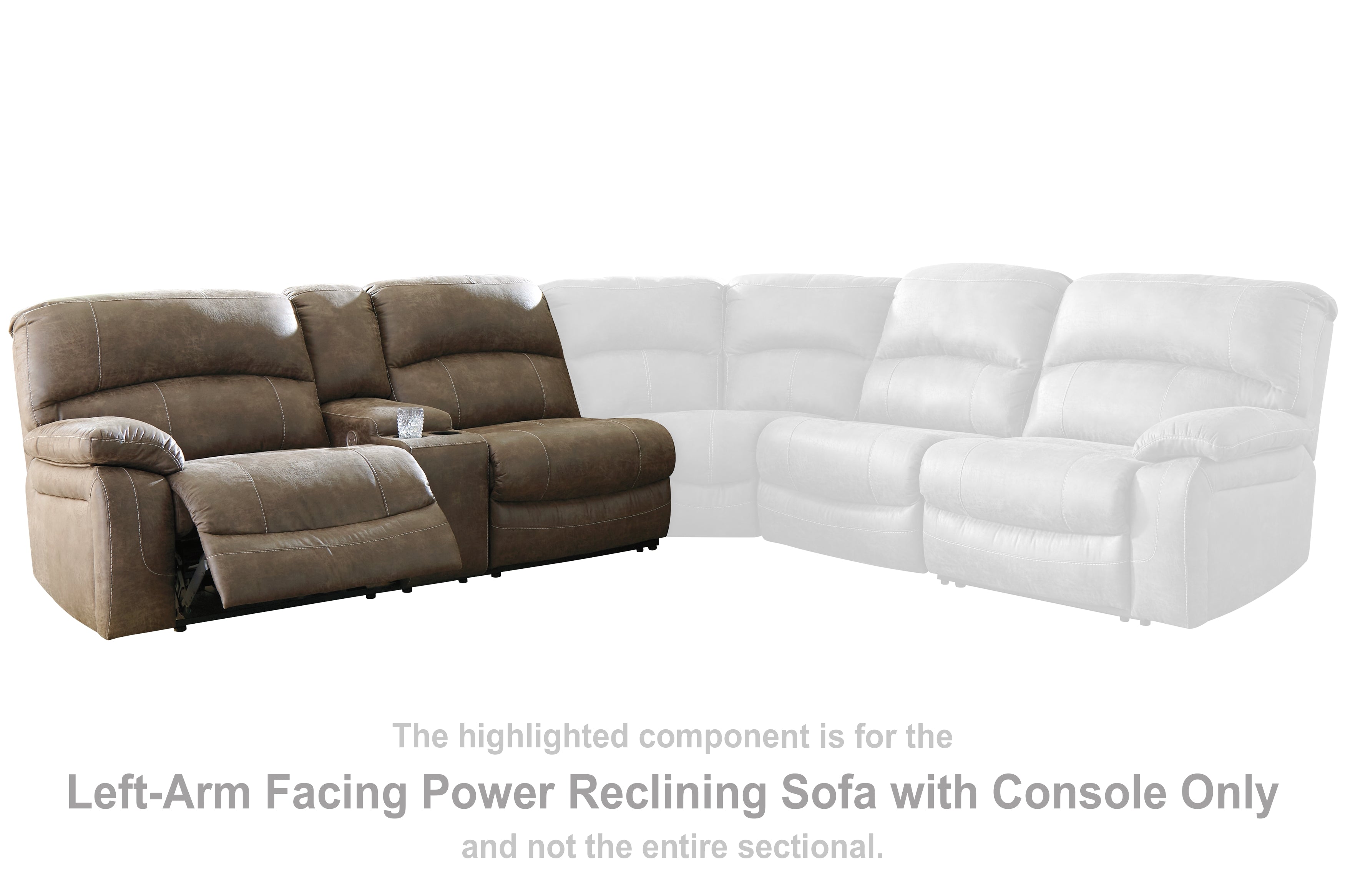 Segburg Left-Arm Facing Power Reclining Sofa with Console
