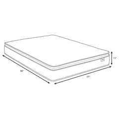 Hayes 11-inch Twin Xl Pillow Top Memory Foam Hybrid Mattress