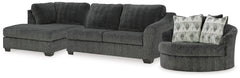 Biddeford 2-Piece Sectional and Oversized Swivel Accent Chair