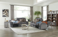 Ashland 2 Piece Reclining Sofa and Loveseat - Granite/Night