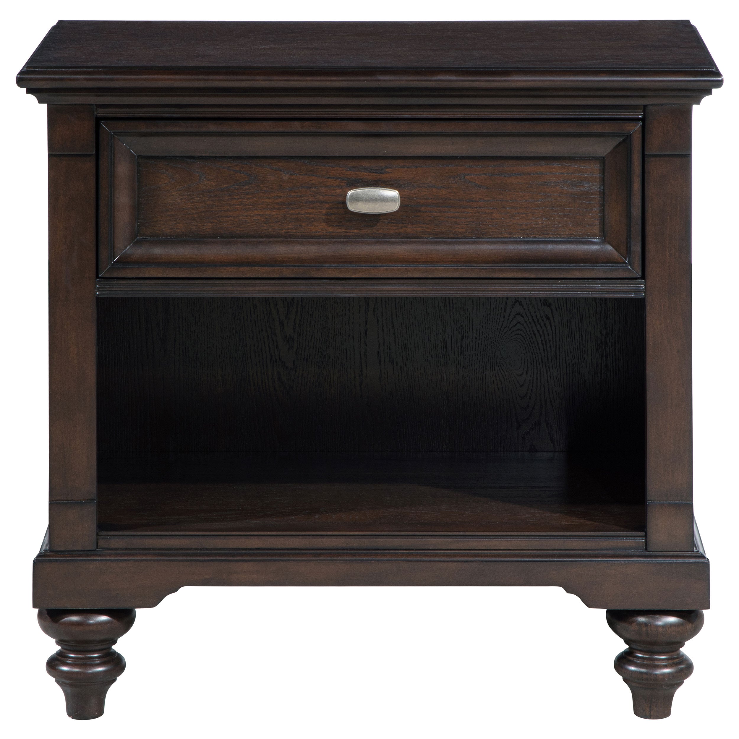 Devon 4-piece Eastern King Bedroom Set Wine Red And Dark Oak