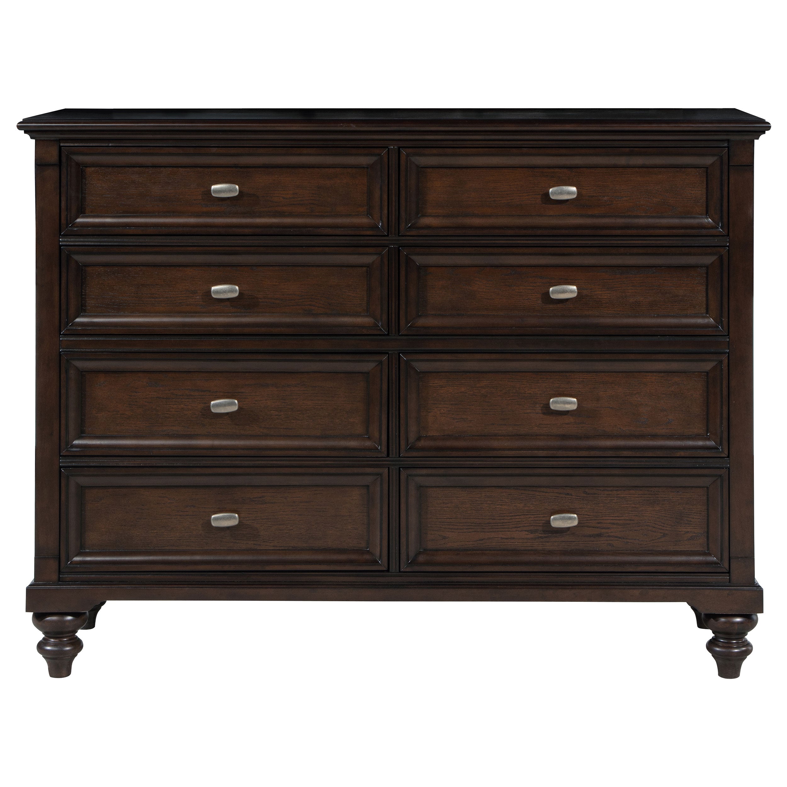 Devon 4-piece Eastern King Bedroom Set Wine Red And Dark Oak