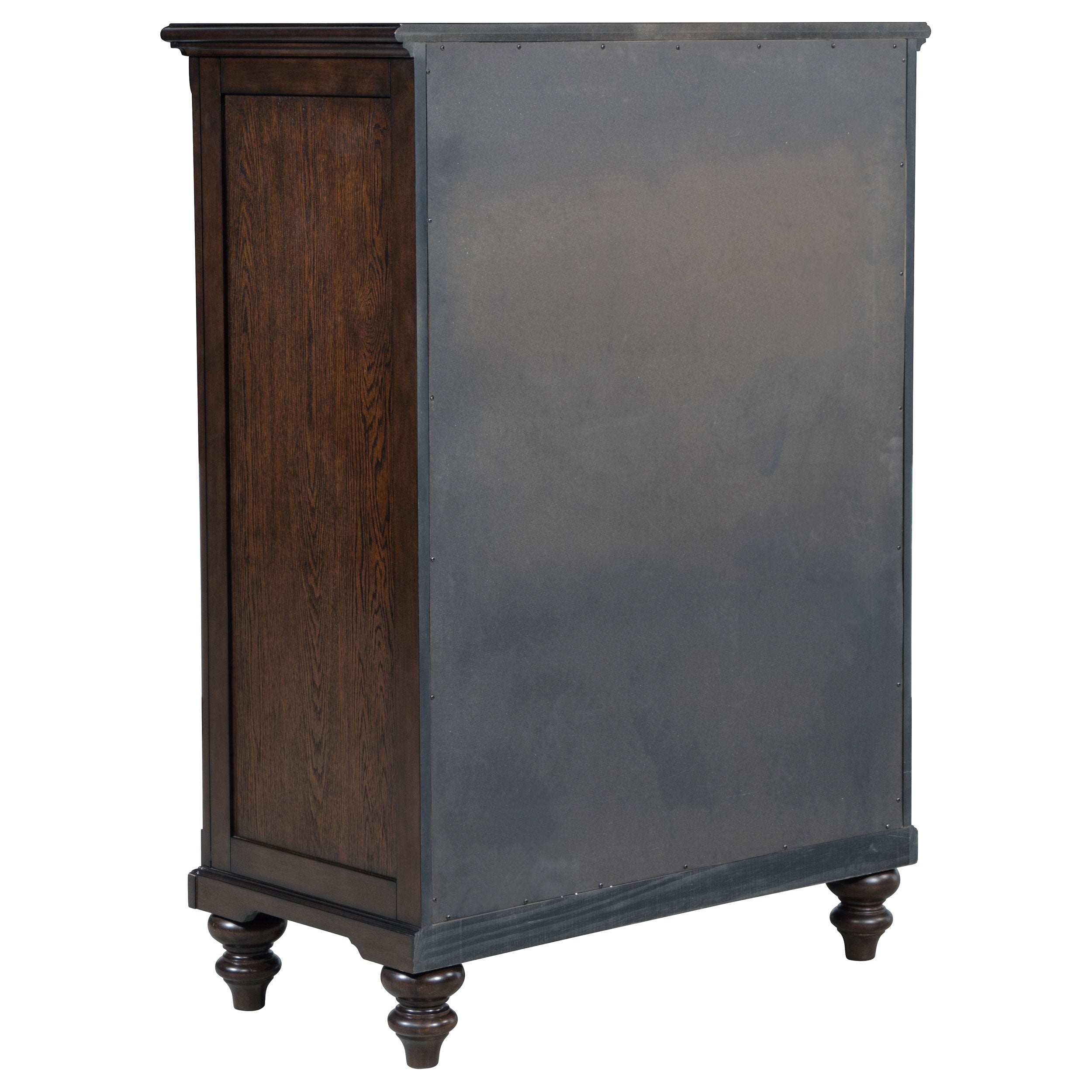 Devon 5-piece Eastern King Bedroom Set Wine Red And Dark Oak