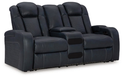 Fyne-Dyme Power Reclining Loveseat with Console - MyWaynesHome #