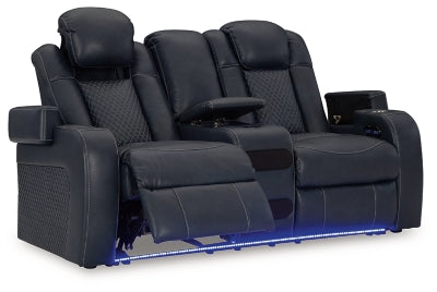 Fyne-Dyme Power Reclining Loveseat with Console - MyWaynesHome #