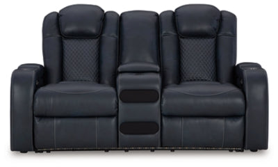 Fyne-Dyme Power Reclining Loveseat with Console - MyWaynesHome #
