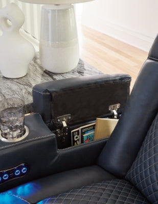 Fyne-Dyme Power Reclining Loveseat with Console - MyWaynesHome #