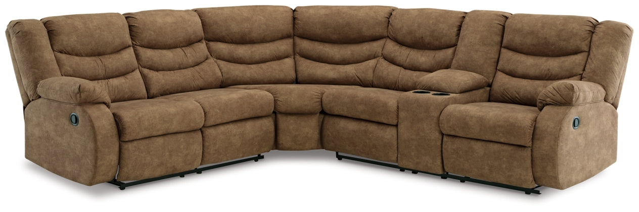 Partymate 2-Piece Reclining Sectional with Console - MyWaynesHome #